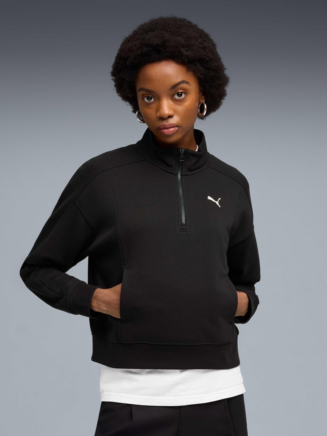 Кофта PUMA Class Relaxed Half-Zip Sweatshirt Women модель 691873 Фото