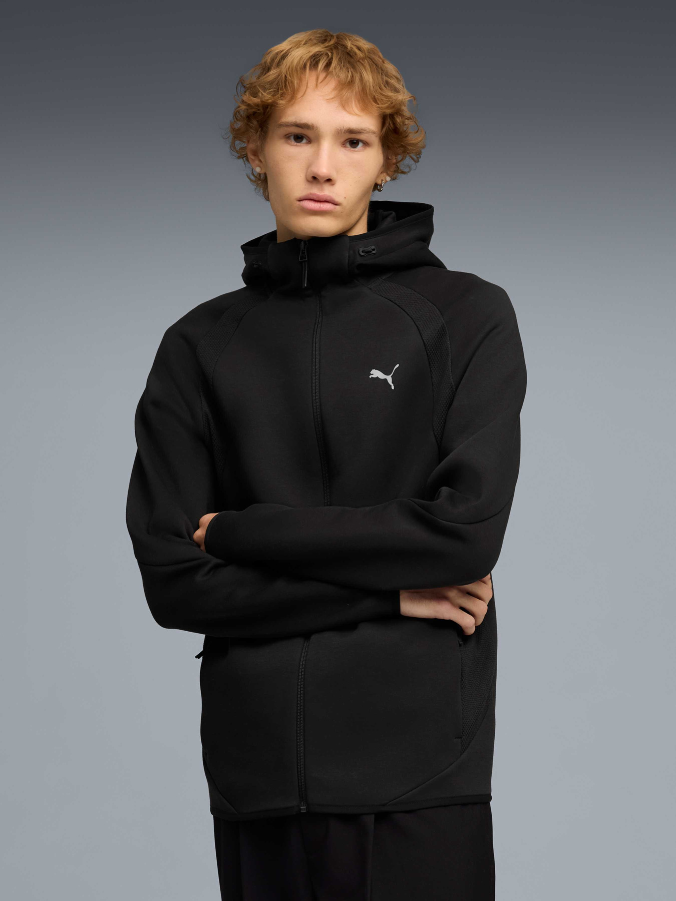 Кофта Evostripe Full-zip Hoodie Men модель 692190 Кофта Evostripe Full-zip Hoodie Men модель 692190 Фото