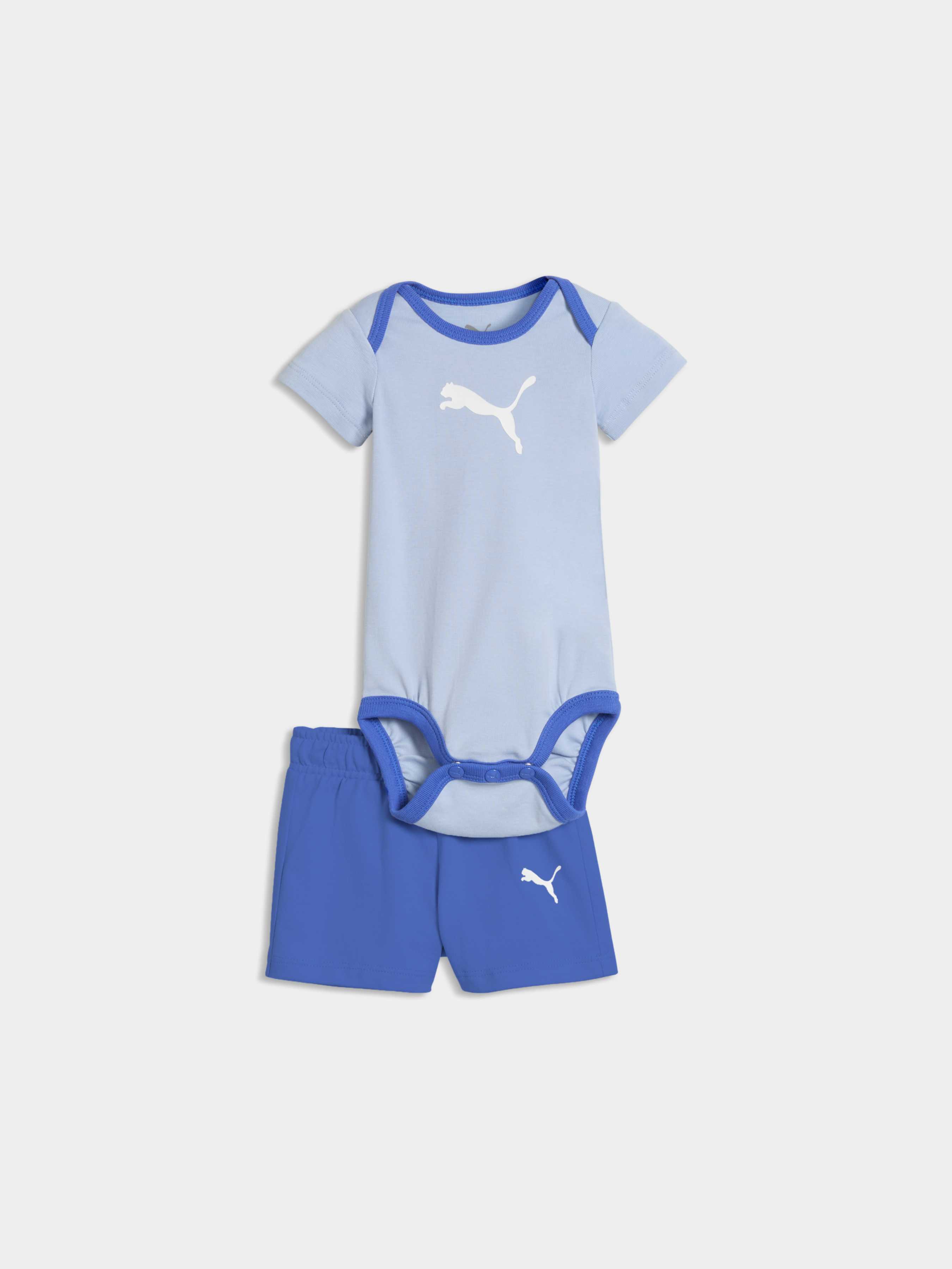 Дитячий Комплект для немовлят PUMA Newborn 2-piece Aop Set (693293_55) колір синій, матеріал комбінований верх PUMA - купити в Україні