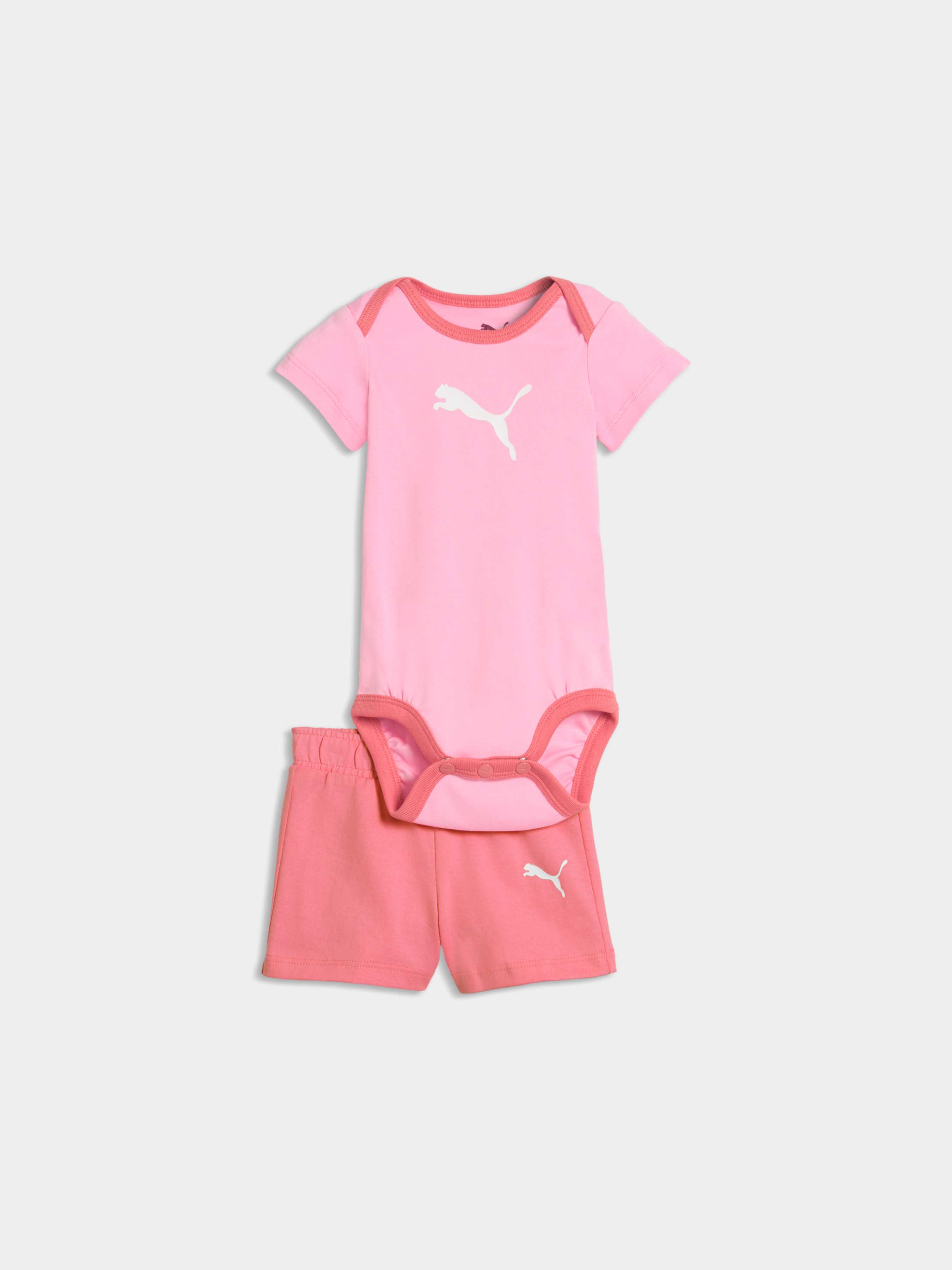 Дитячий Комплект для немовлят PUMA Newborn 2-piece Aop Set (693293_75) колір рожевий, матеріал комбінований верх PUMA - купити в Україні