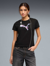 Футболка Graphic Floral Cat Tee Women модель 691912 Фото