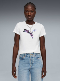 Футболка Graphic Floral Cat Tee Women модель 691912 Фото