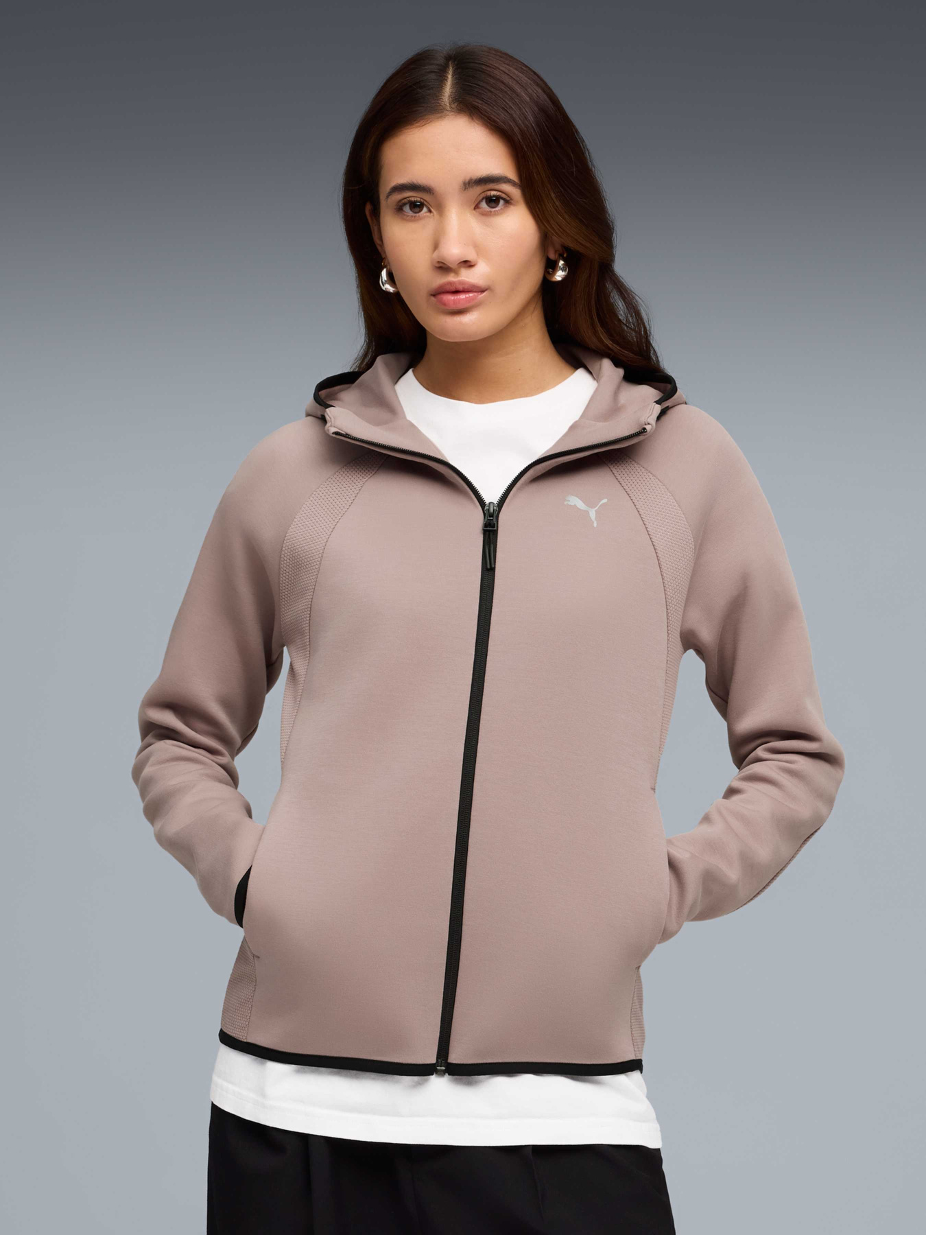 Кофта Evostripe Full-Zip Hoodie Women модель 691898 Фото