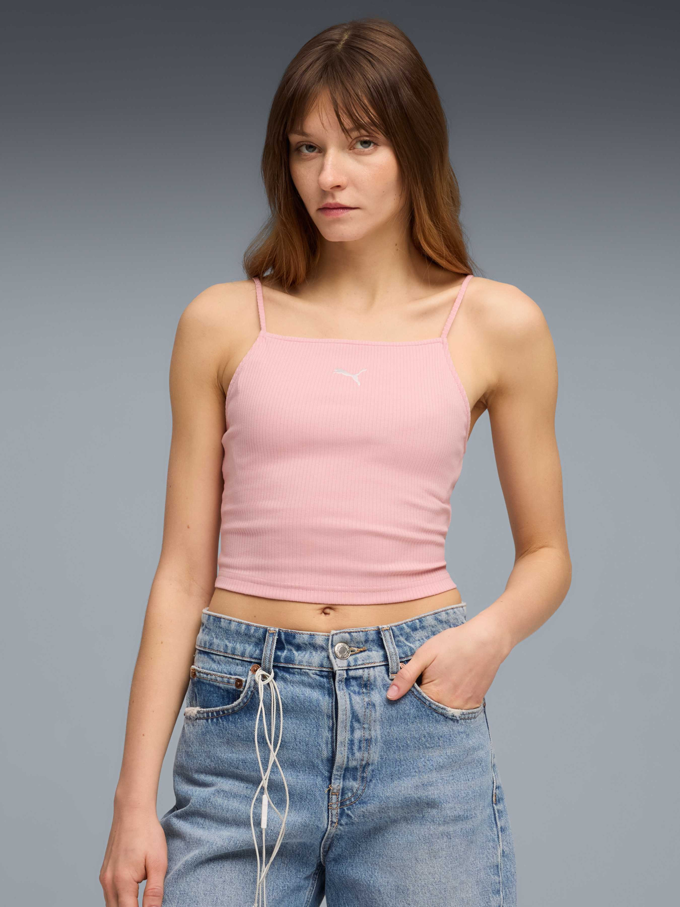 Футболки и поло PUMA Wardrobe Ess Ribbed Tank Top модель 629771 Фото