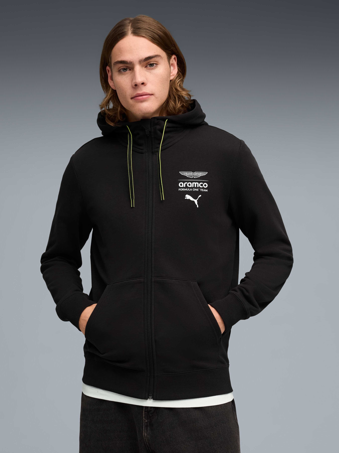 Кофта PUMA x ASTON MARTIN ARAMCO F1® TEAM Essentials Hoodie Men модель 635389 Фото