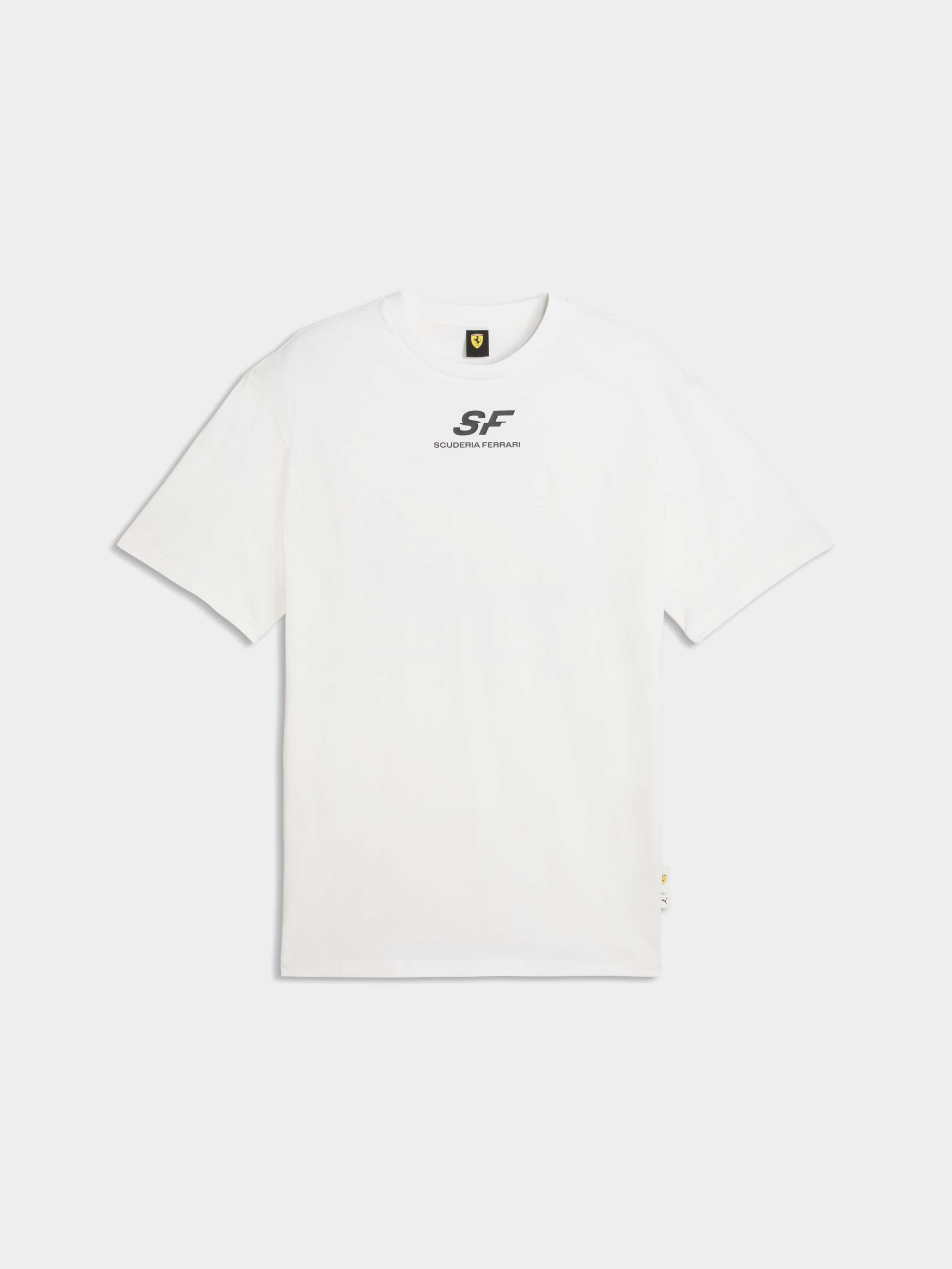 Чоловіча Футболка PUMA Ferrari Car Graphic Tee Ii (635312_04) колір білий, матеріал комбінований верх