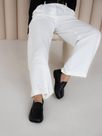 Лоферы из натуральной гладкой кожи на подошве Сталекс Черные (128/0582) модель P_232980-S37_234588 Фото