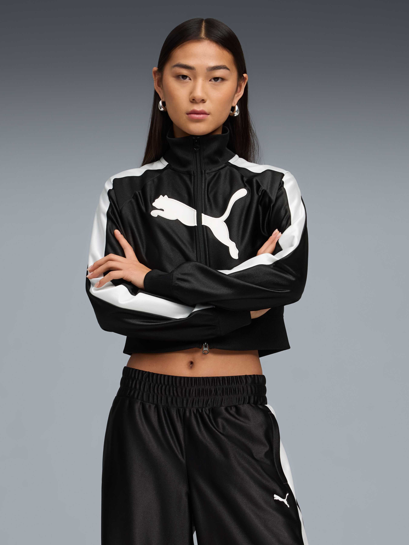 Олимпийка FUTURE.PUMA.ARCHIVE T7 Cropped Track Jacket Women модель 634592 Фото