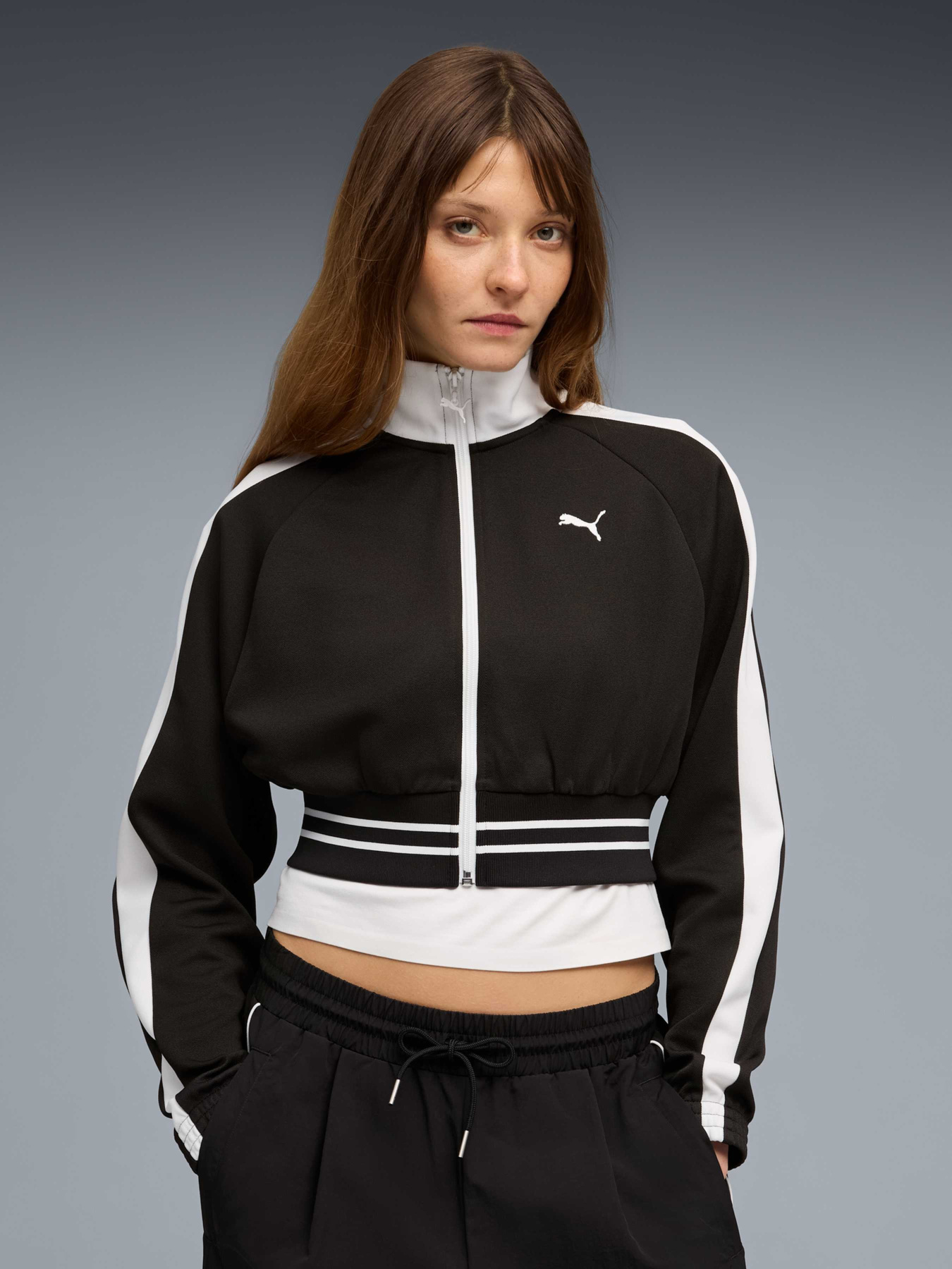 Спортивна кофта PUMA T7 Pique Cropped Jacket модель 634556 Фото