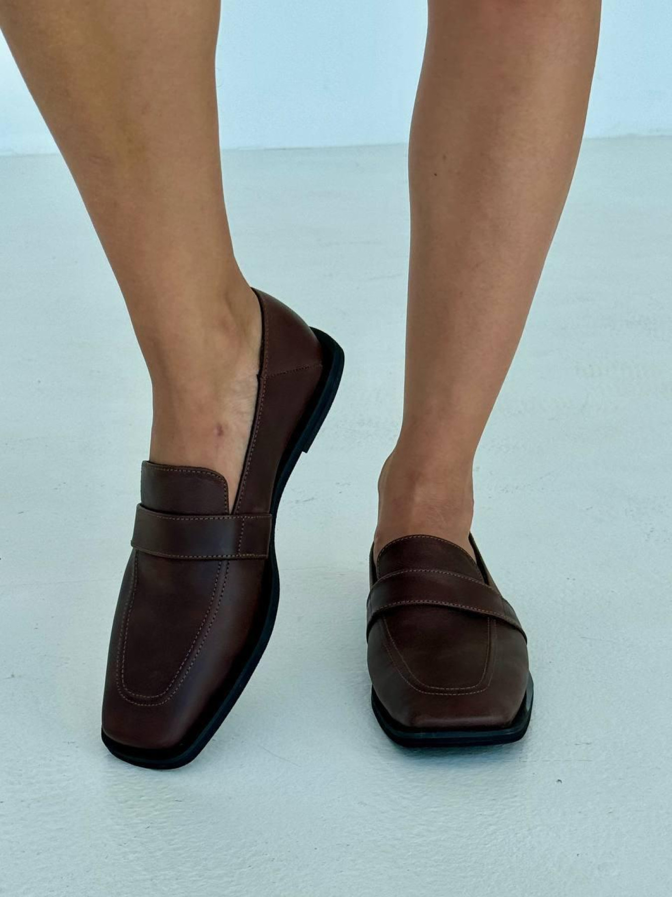 Лофери з натуральної шкіри Vintage Коричнева (160/10410) модель P_192277-S37_192277 Фото