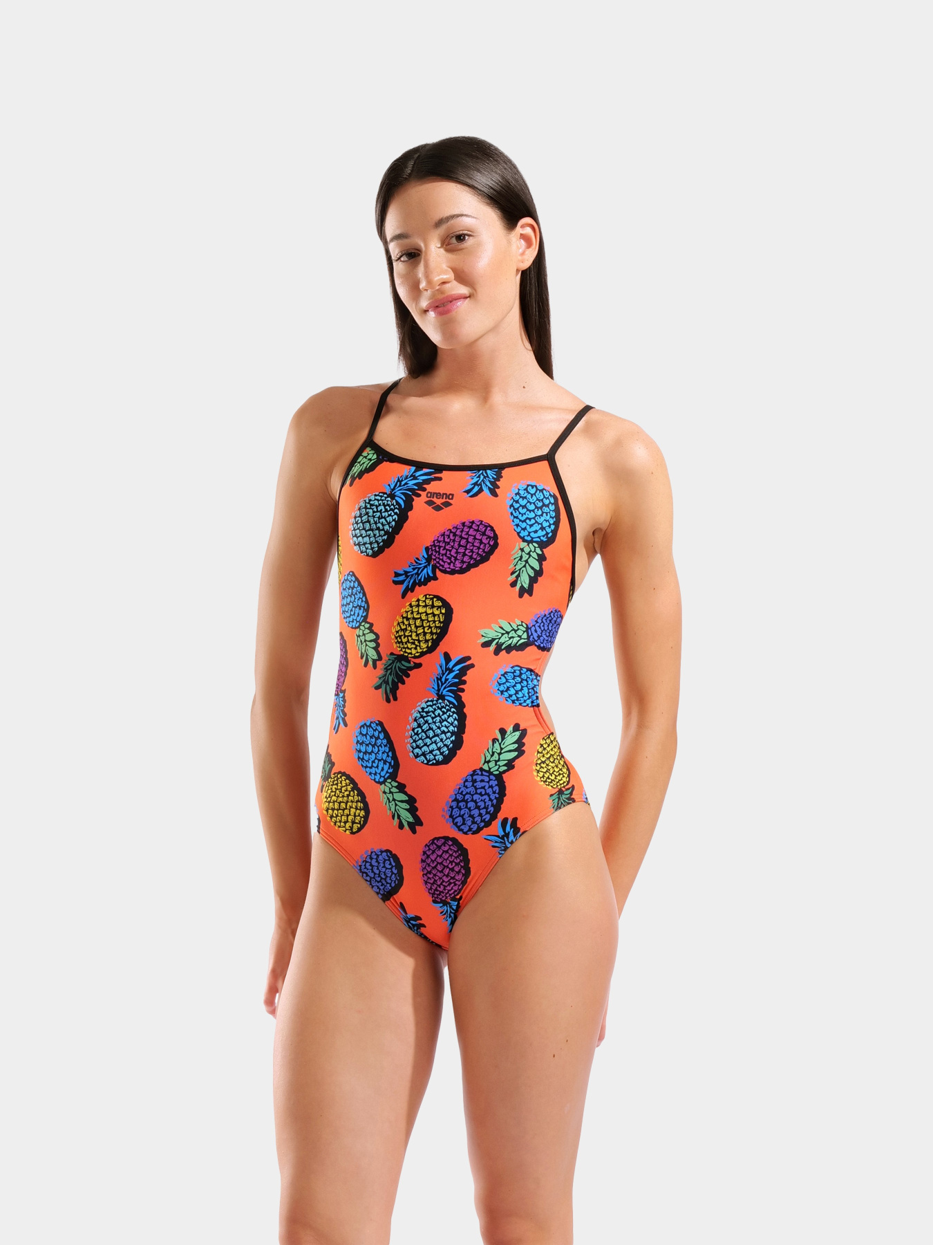 Жіночий купальник Arena PINEAPPLES SWIMSUIT TIE BACK модель 010706-350 Фото