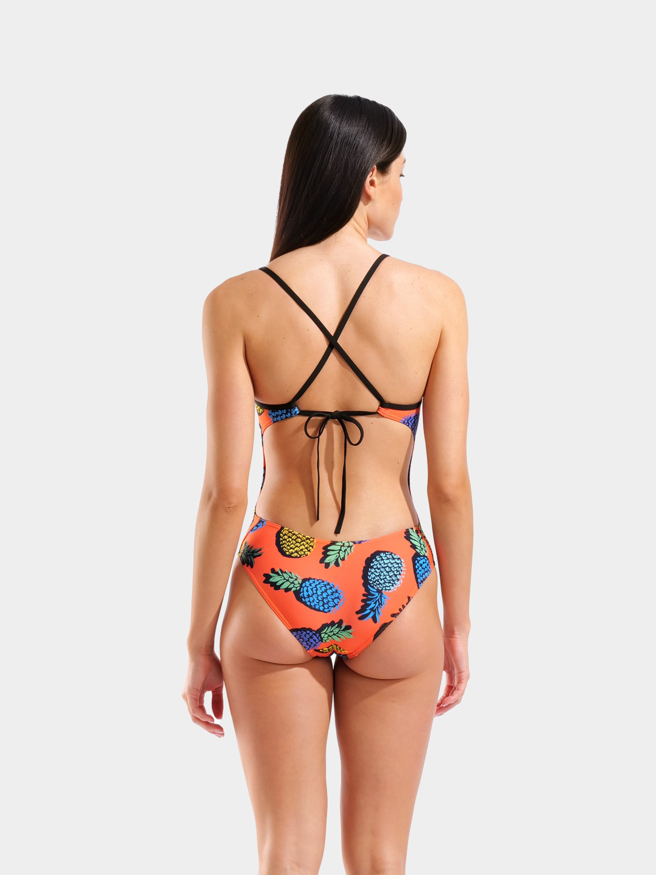Жіночий купальник Arena PINEAPPLES SWIMSUIT TIE BACK модель 010706-350 Фото