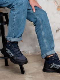 Мужские анатомические ботинки Forelli 7001 синие модель 7001-Blue Фото