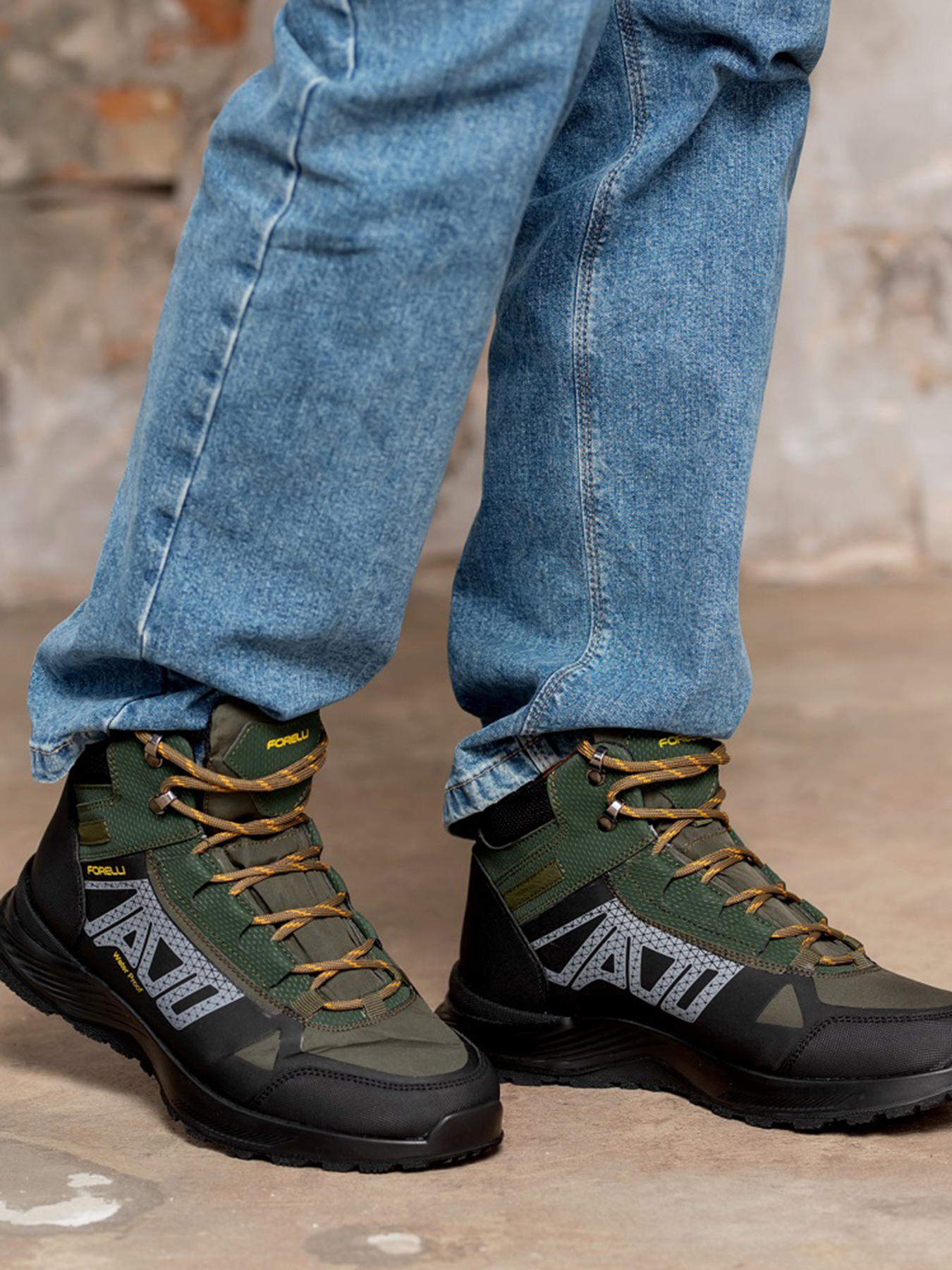 Мужские анатомические ботинки Forelli 7001 хаки модель 7001-Khaki Фото