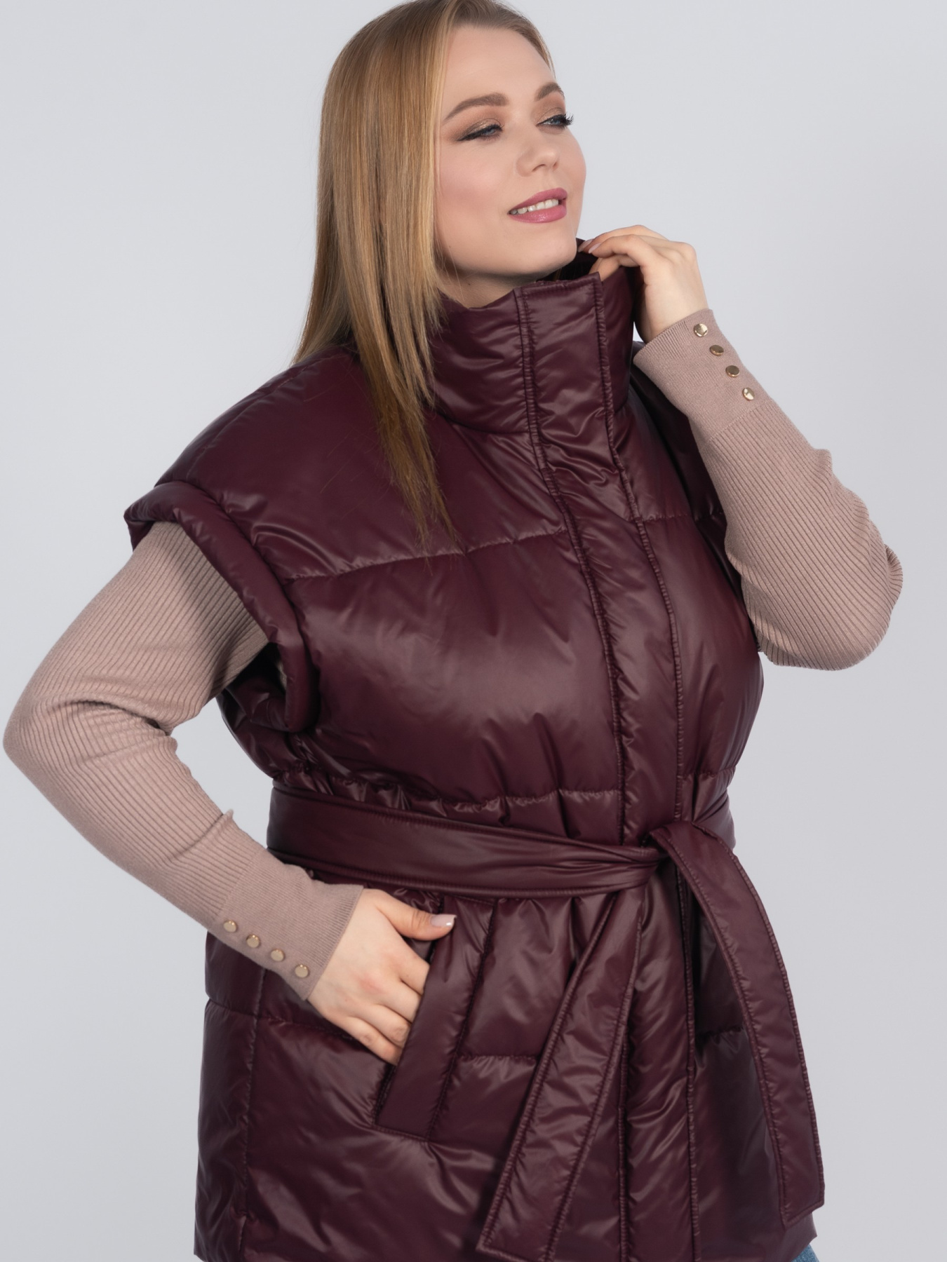 Жилетка женская весенняя больших размеров модель 1176-r Фото