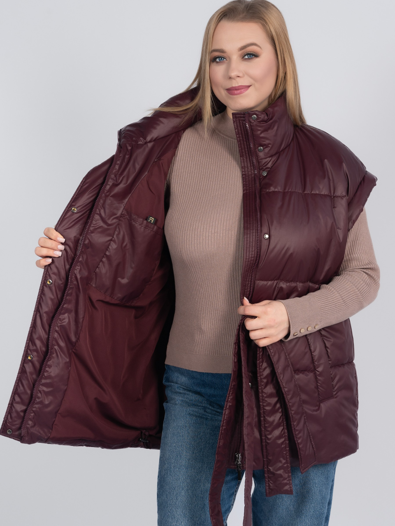Жилетка женская весенняя больших размеров модель 1176-r Фото