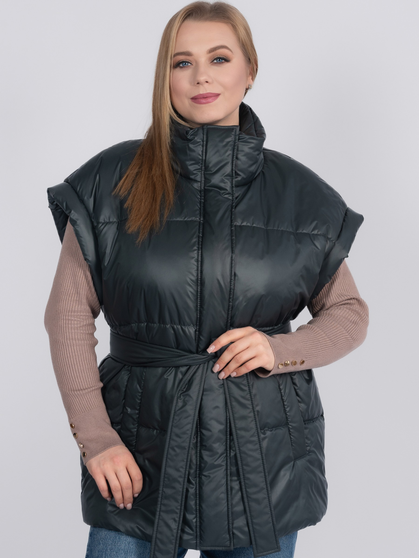 Жилетка женская весенняя больших размеров модель 1176-r Фото
