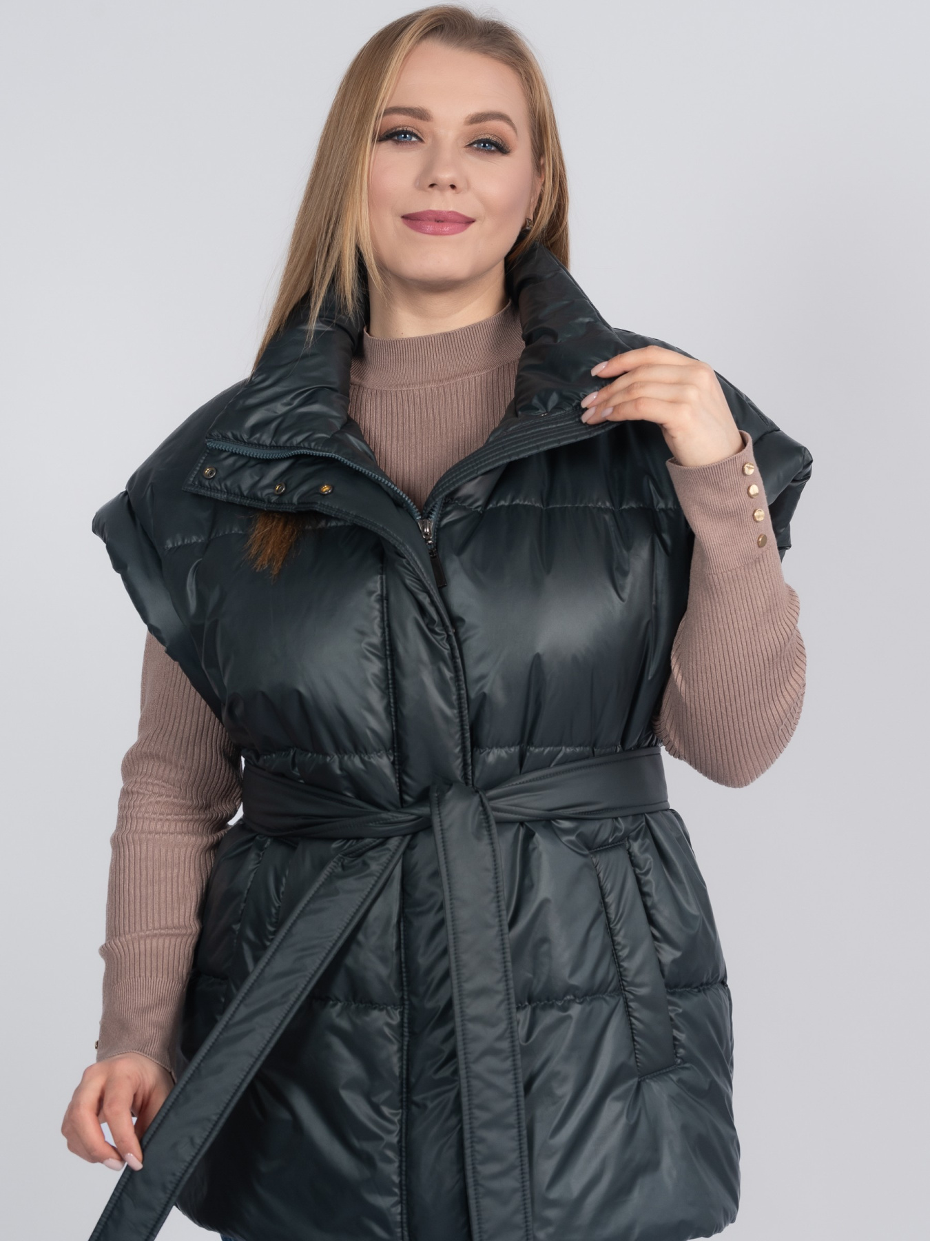 Жилетка женская весенняя больших размеров модель 1176-r Фото