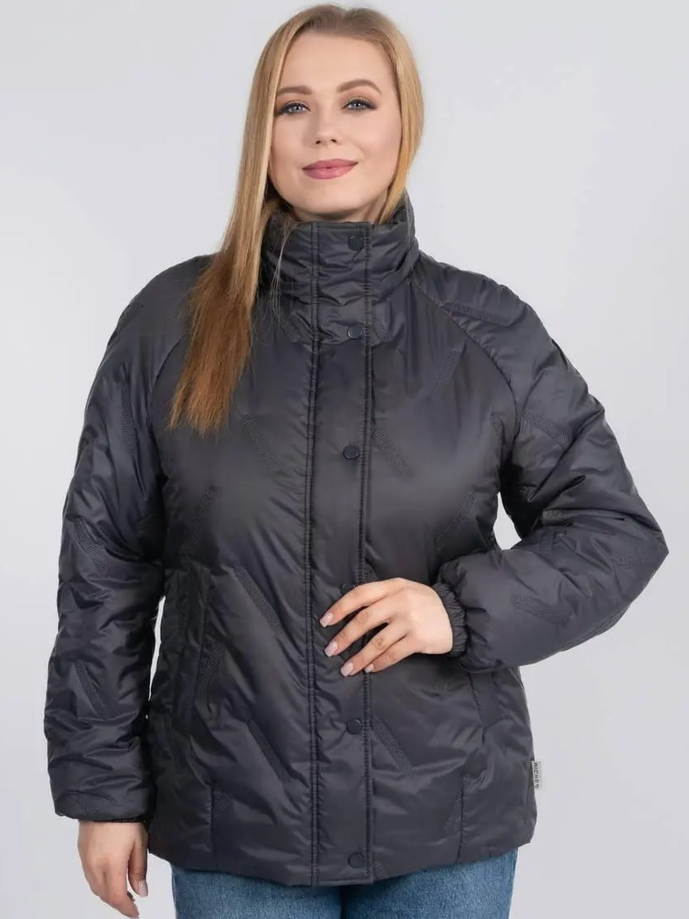 Жіноча куртка великого розміру весняна модель 1184-r Фото