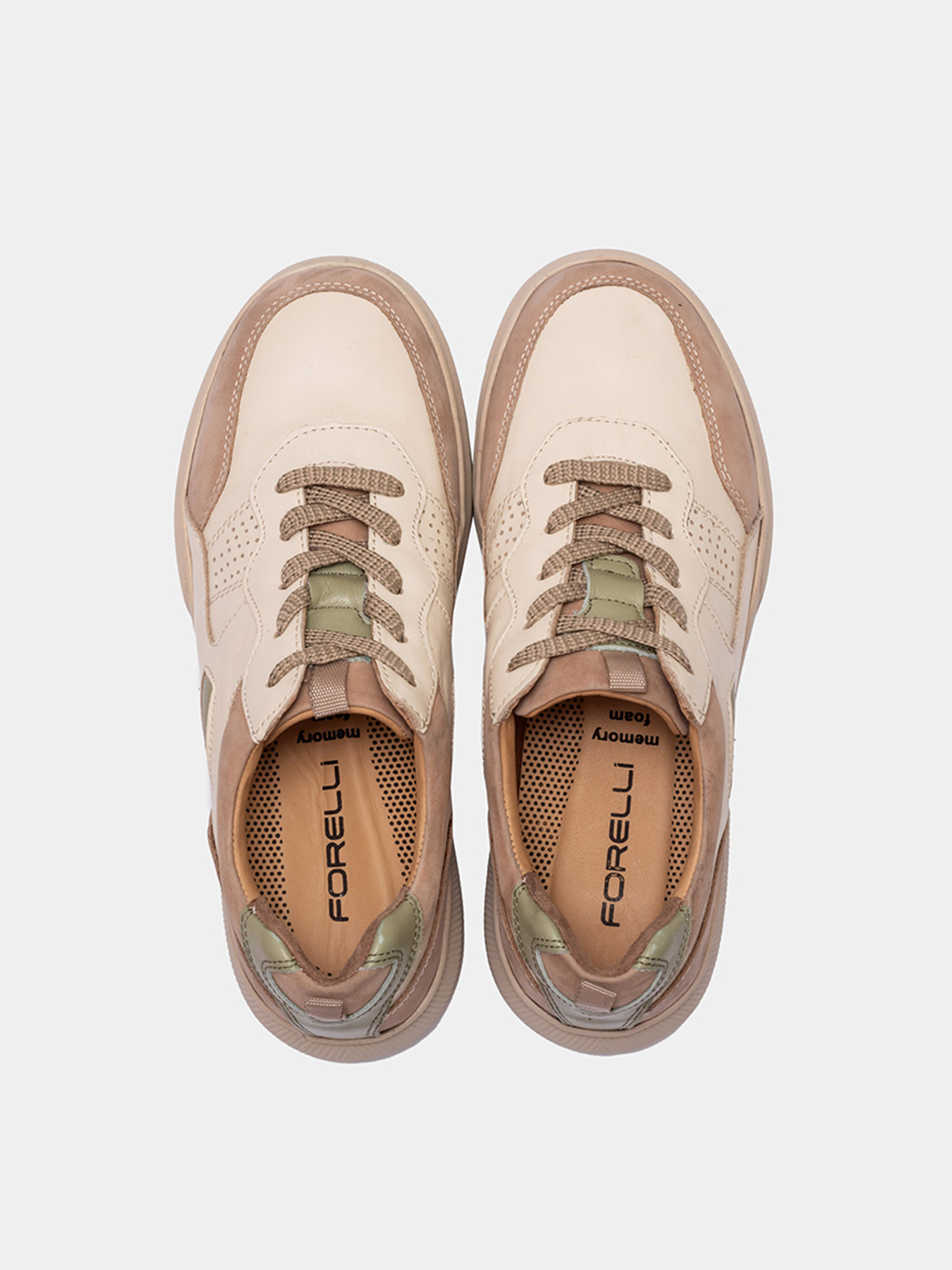 Кроссовки женские Forelli 56602 бежевые модель 56602-Beige Фото