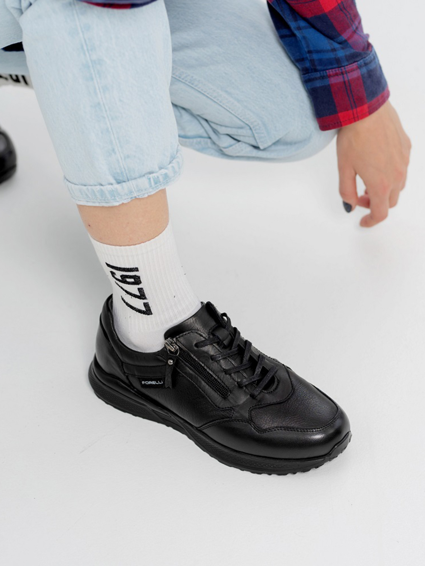 Кроссовки повседневные Forelli модель 46708-Black Фото