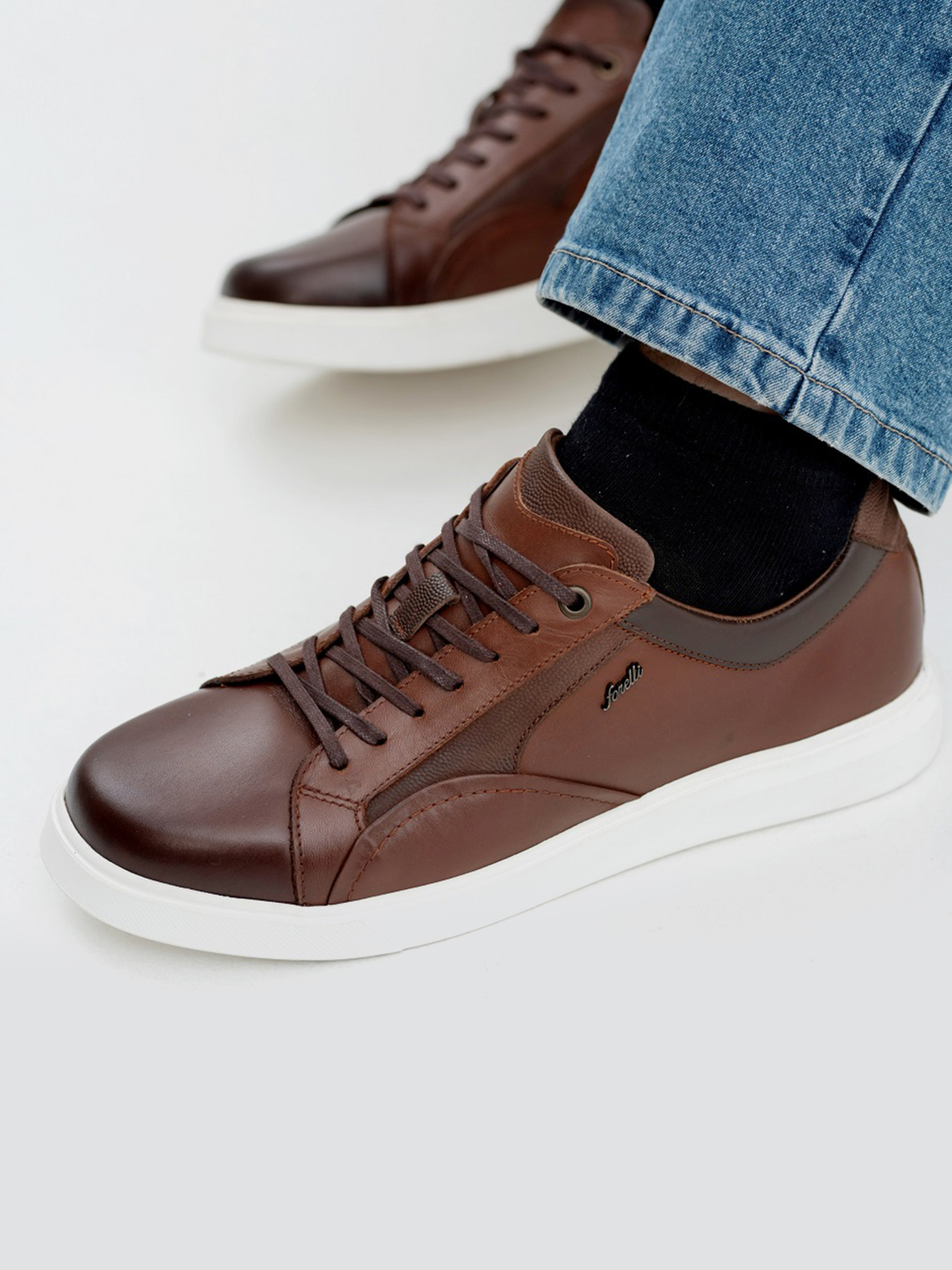 Кеди низькі Forelli модель 39501-Brown Фото