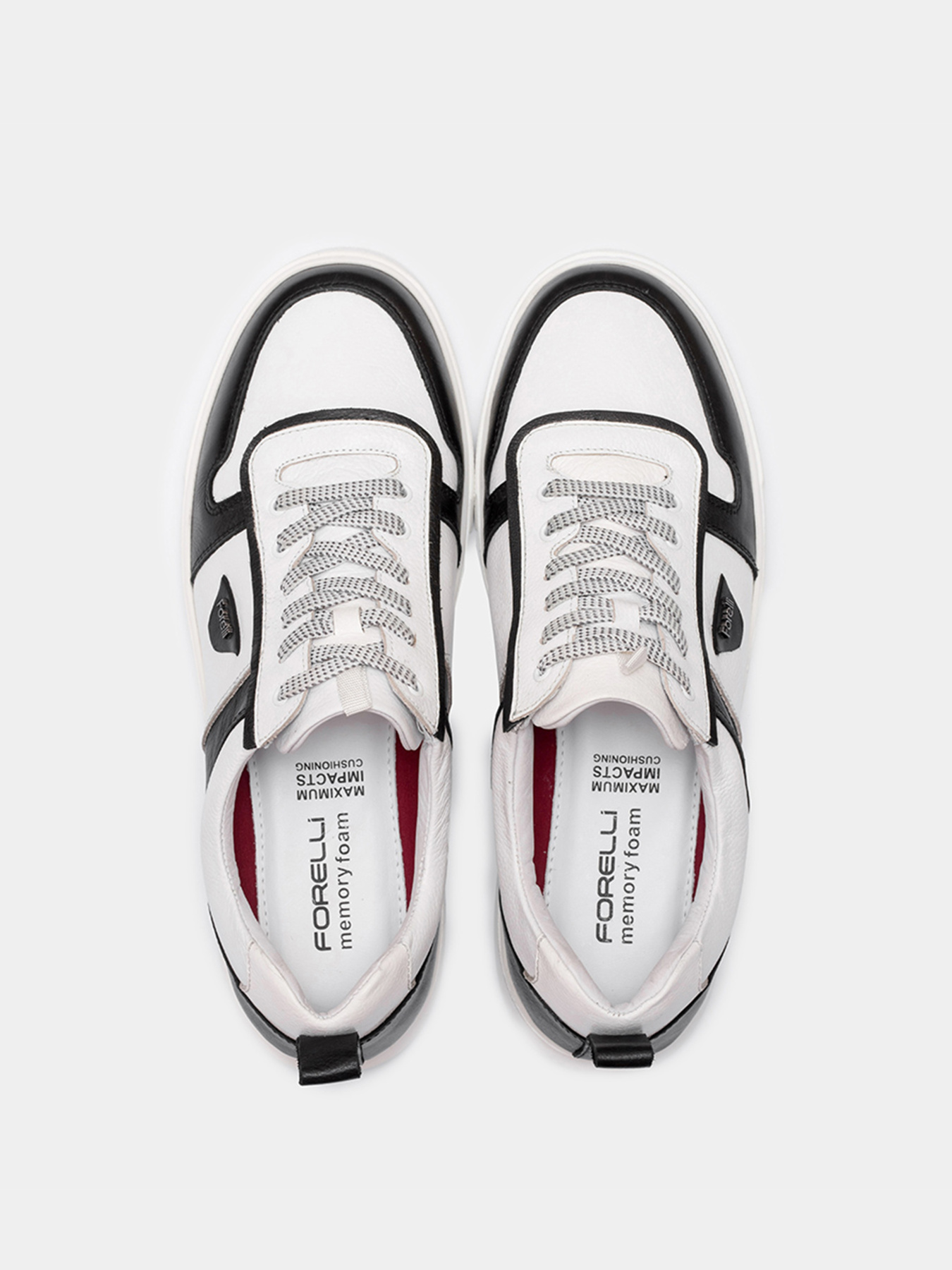 Кеды низкие Forelli модель 46901-White.Black Фото