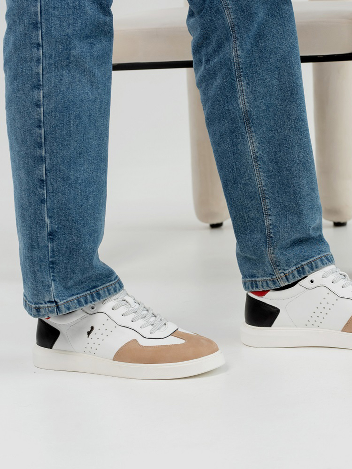 Кеды низкие Forelli модель 39503-White.Brown Фото