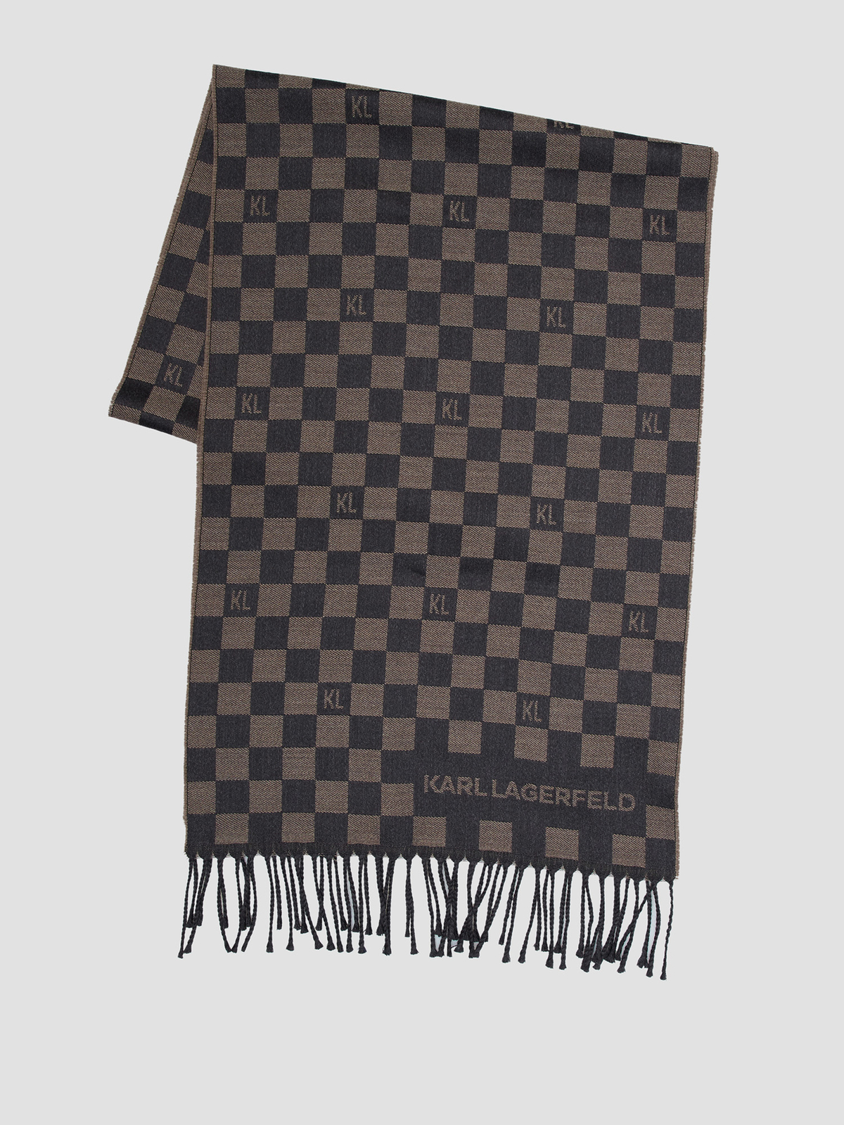 Karl Lagerfeld Шарф (534131.805001-480) Чоловіче колір - Коричневий матеріал - Вовна Karl Lagerfeld - купити в Україні