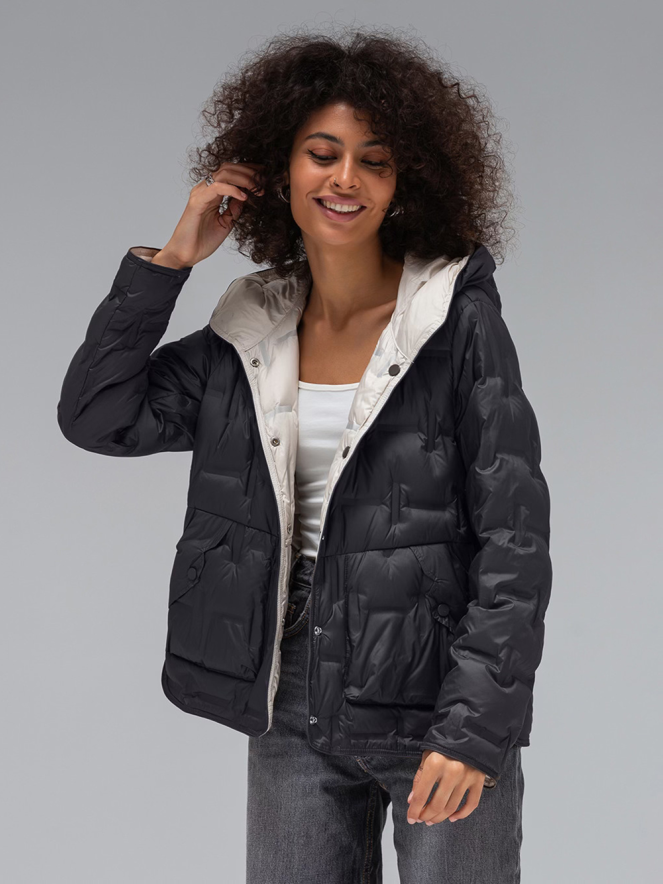 Демісезонна куртка VIVA WEAR модель 6570-black-milk Фото