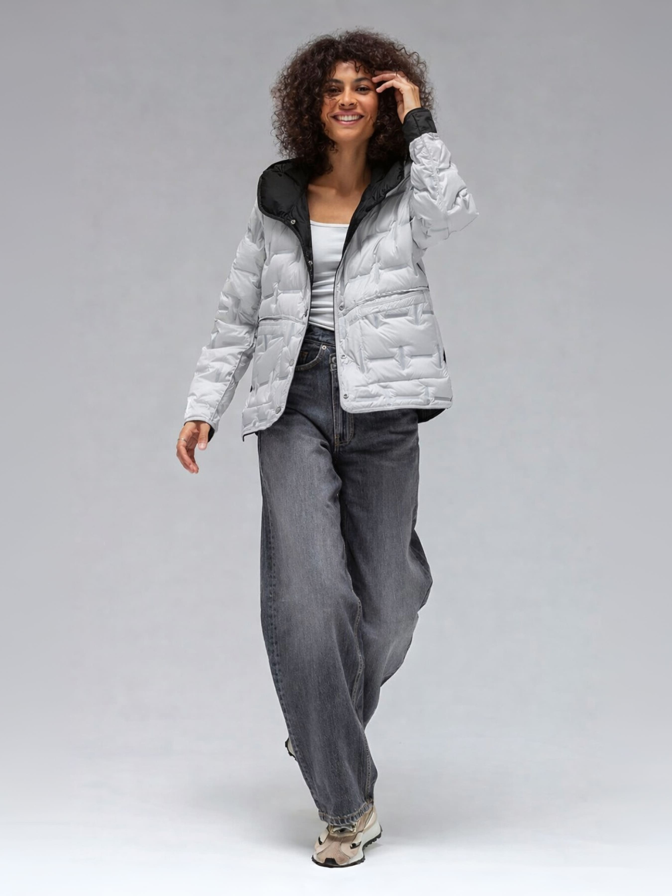 Куртки и дубленки VIVA WEAR модель 6570-black-gray Фото