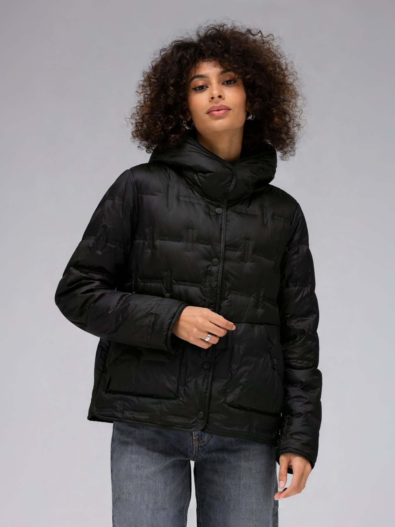 Куртки и дубленки VIVA WEAR модель 6570-black-gray Фото