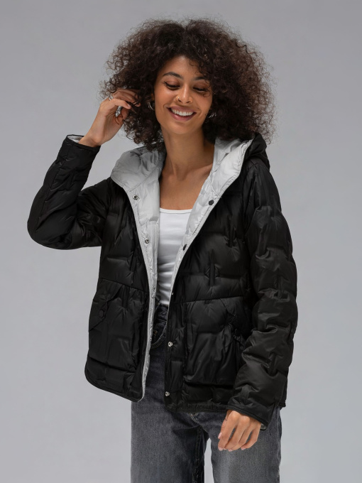 Демісезонна куртка VIVA WEAR модель 6570-black-milk Фото