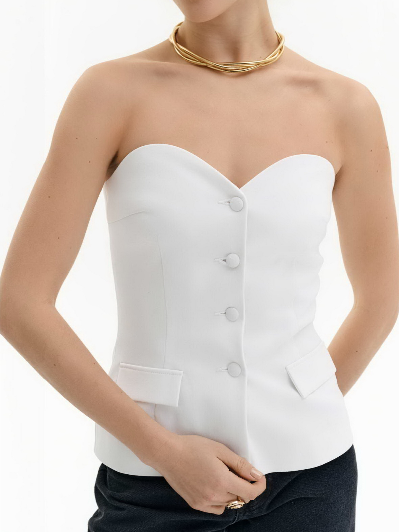 Молочний корсет на гудзиках модель 4938.1 Фото