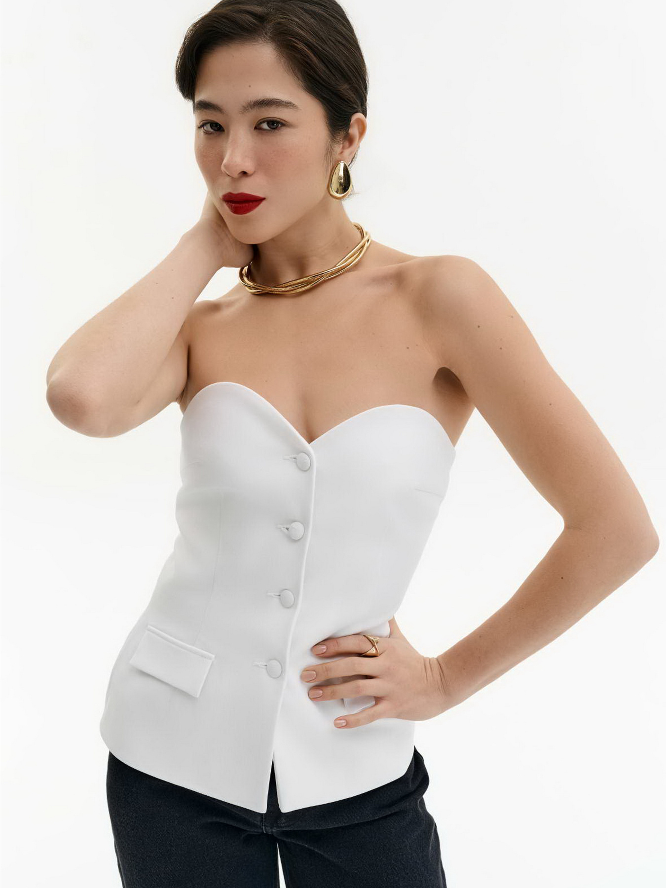 Молочний корсет на гудзиках модель 4938.1 Фото