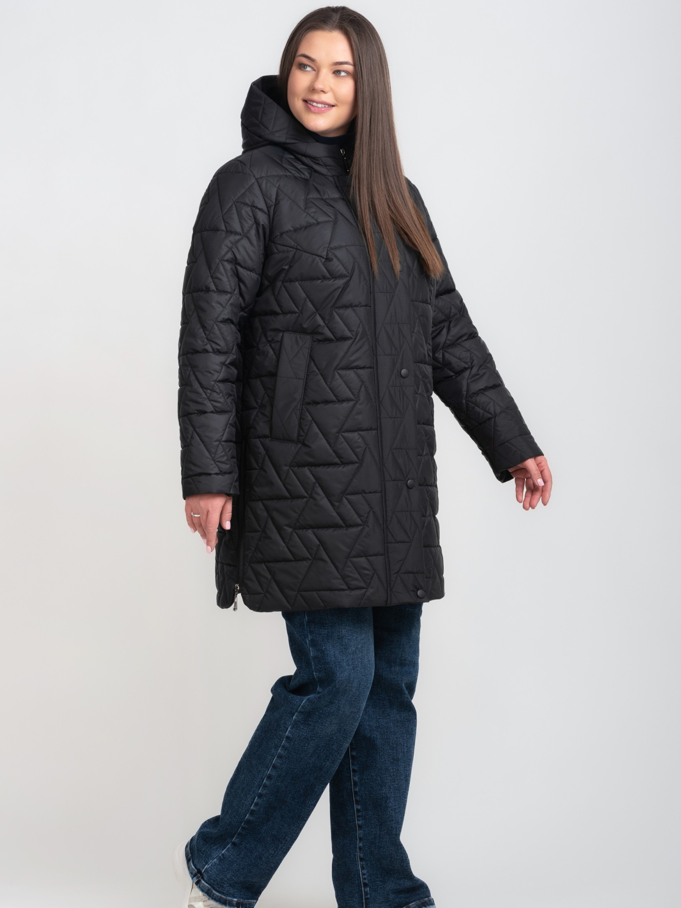 Куртка демисезонная женская больших размеров модель LR-209 Фото