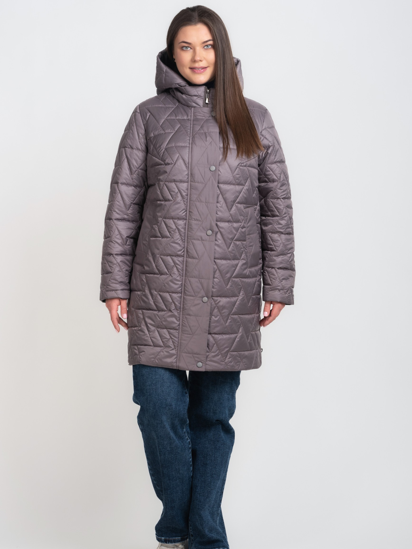 Куртка демисезонная женская больших размеров модель LR-209 Фото