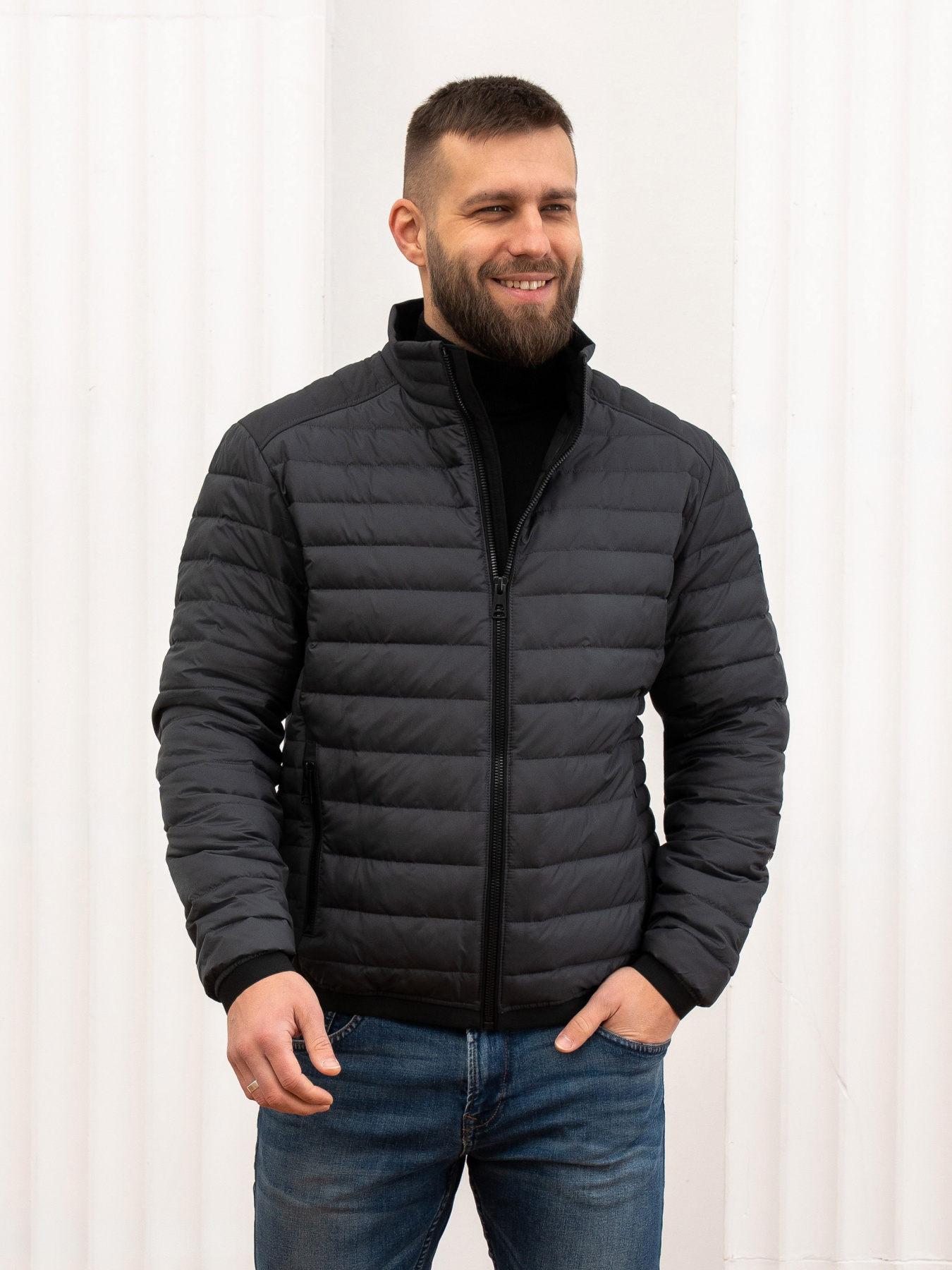 Куртка чоловіча демісезонна великого розміру модель 57-V Куртка чоловіча демісезонна великого розміру модель 57-V Фото