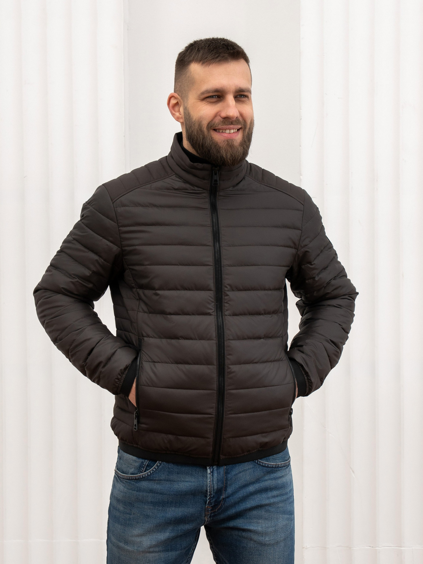 Куртка чоловіча демісезонна великого розміру модель 57-V Куртка чоловіча демісезонна великого розміру модель 57-V Фото