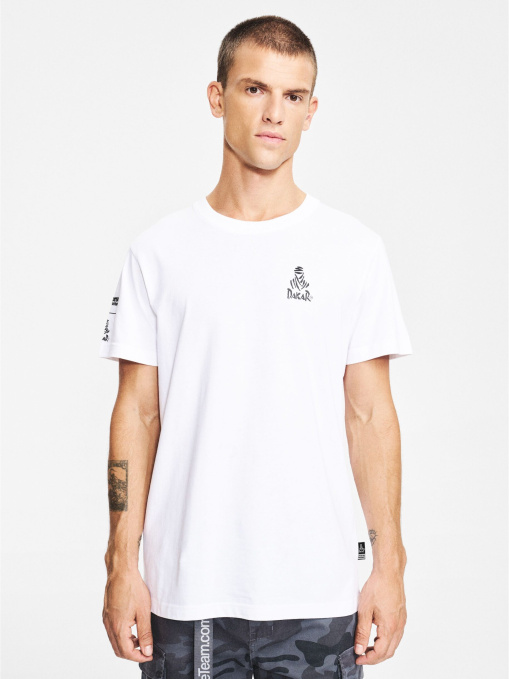 Футболка мужская DKR LOGO SM 256 с принтом белая модель 10048107 Фото