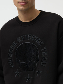 Свитшот мужской DEXT SKULL C1 с принтом черный модель 10048747 Фото