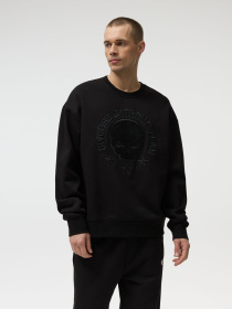 Свитшот мужской DEXT SKULL C1 с принтом черный модель 10048747 Фото