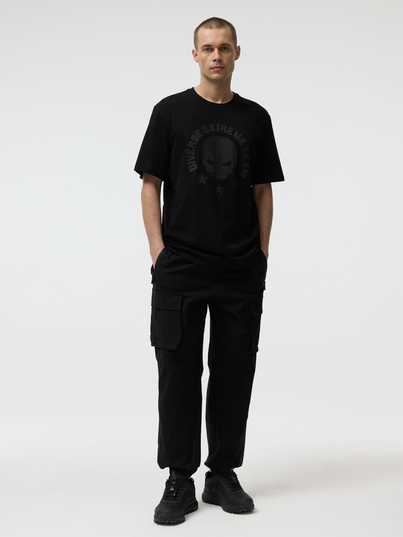 Футболка чоловіча DEXT SKULL T2 з логотипом чорна модель 10048790 Футболка чоловіча DEXT SKULL T2 з логотипом чорна модель 10048790 Фото