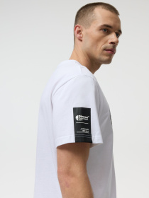 Футболка чоловіча DEXT LOGO T 261 з логотипом біла модель 10048792 Фото