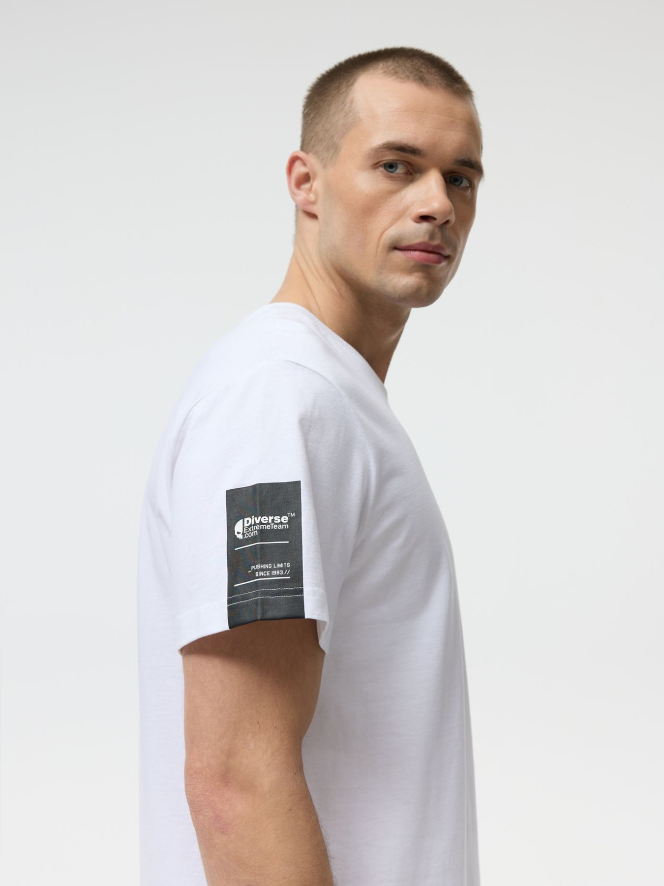 Футболка мужская DEXT LOGO TSM 261 с логотипом белая модель 10048794 Фото