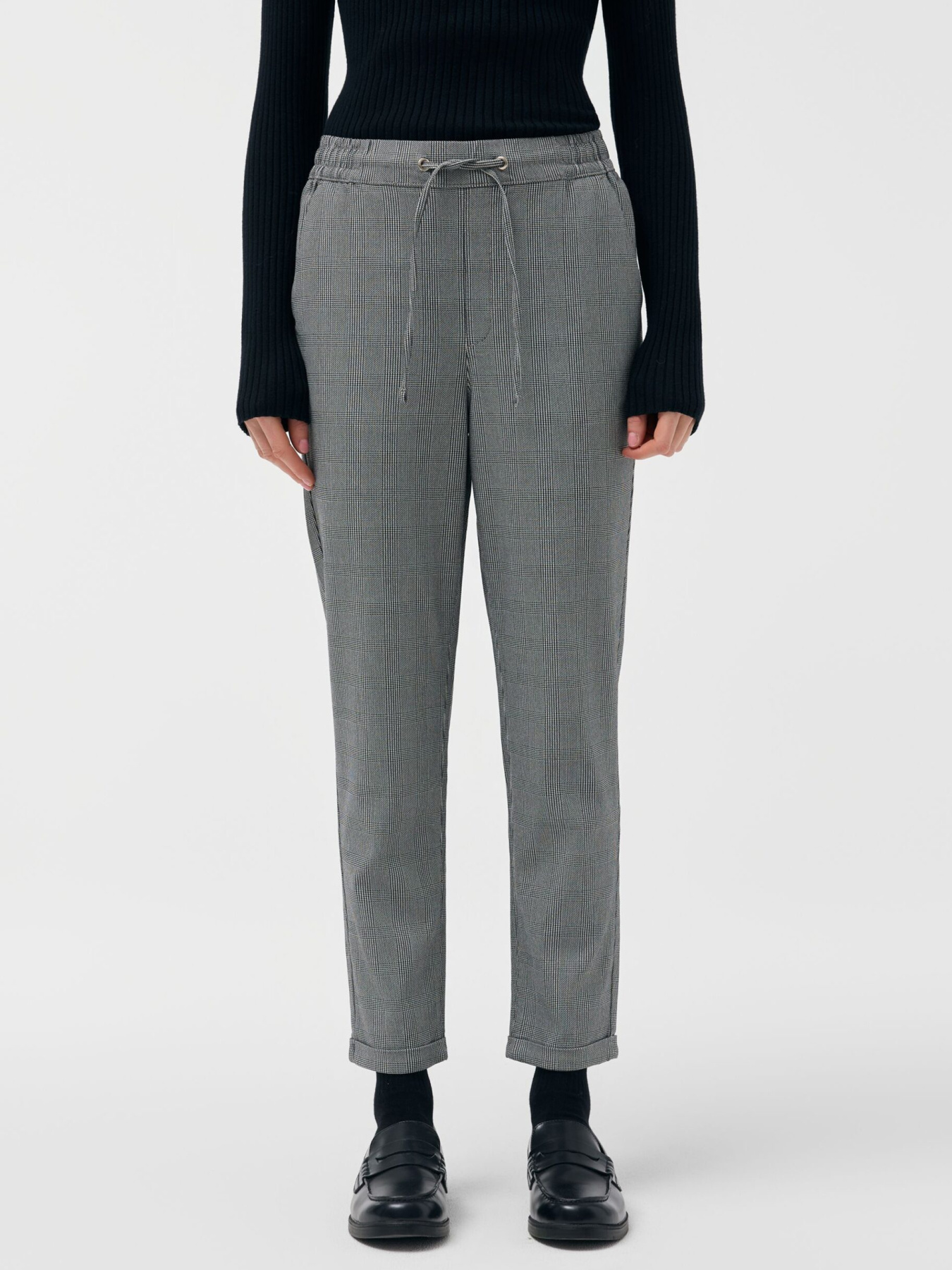 Брюки клетчатые женские RENDOS разноцветные модель 10048809 Фото