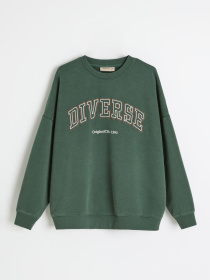 Свитшот женский LOFIRA с декоративной вышивкой зеленый модель 10048831 Фото