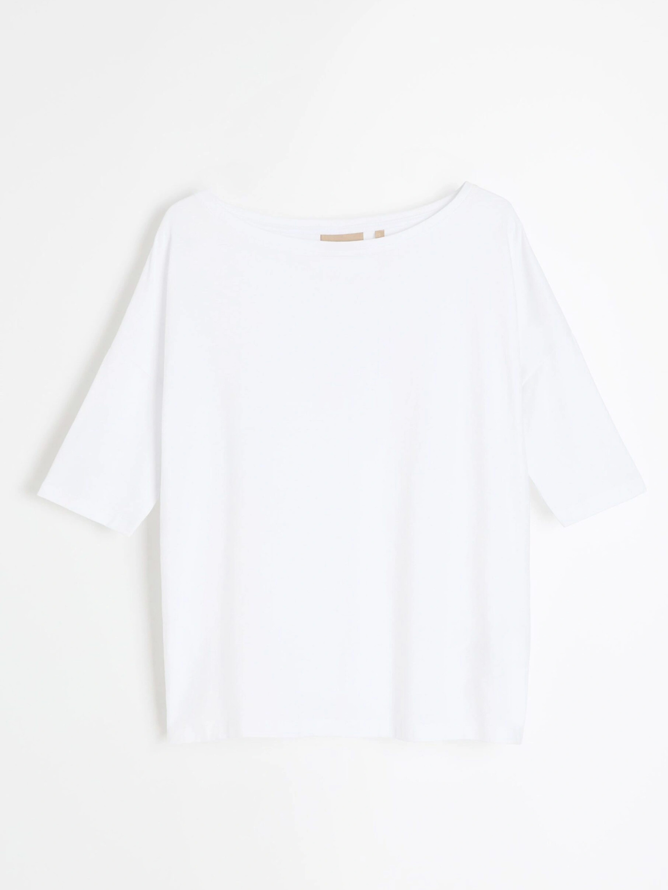 Лонгслив свободный женский LONSA B 261 с опущенными плечами белый модель 10048853 Фото