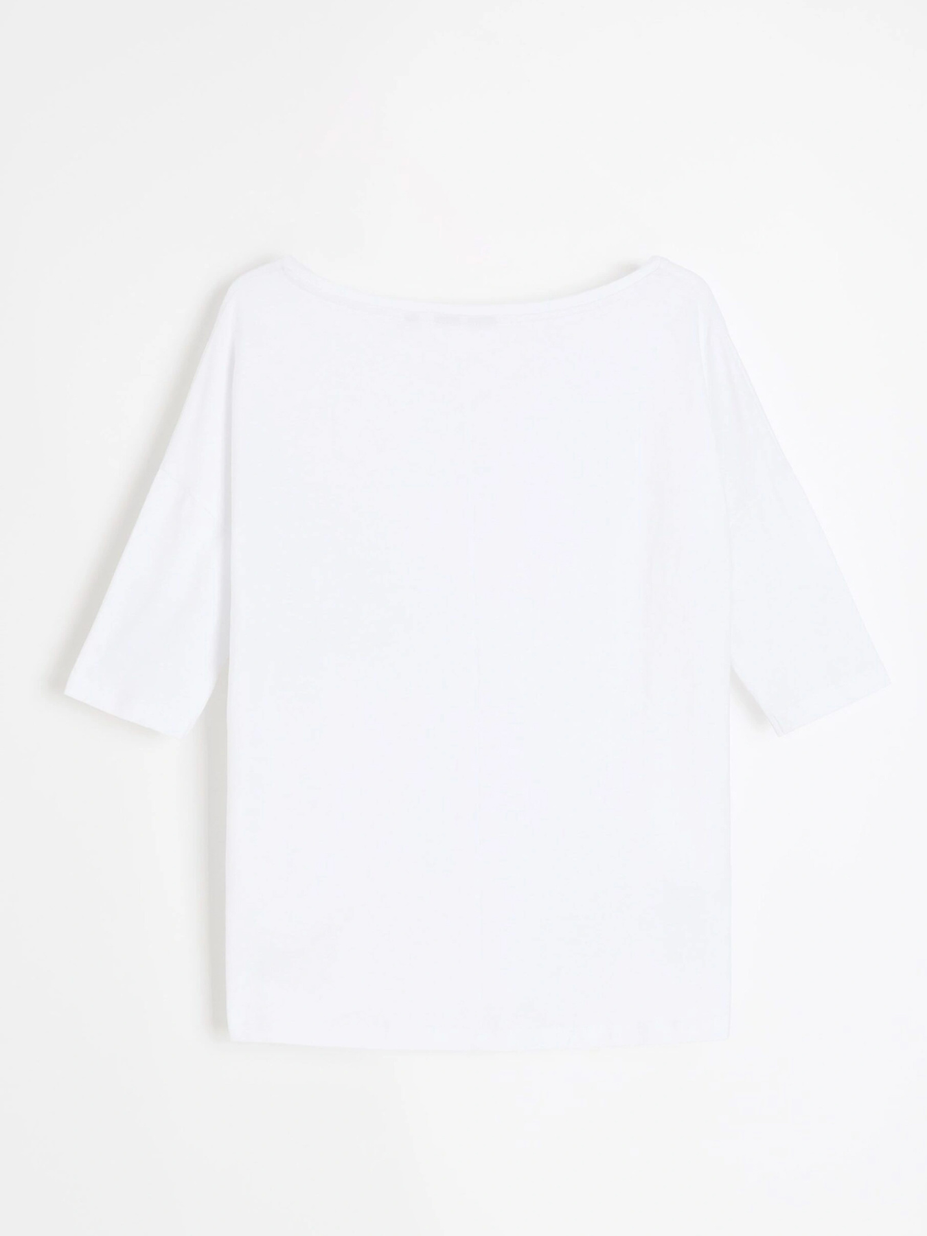 Лонгслив свободный женский LONSA B 261 с опущенными плечами белый модель 10048853 Фото