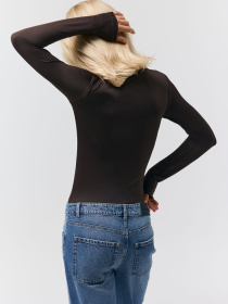 Боді жіночий THAILOR з довгим рукавом шоколадний модель 10048856 Боді жіночий THAILOR з довгим рукавом шоколадний модель 10048856 Фото